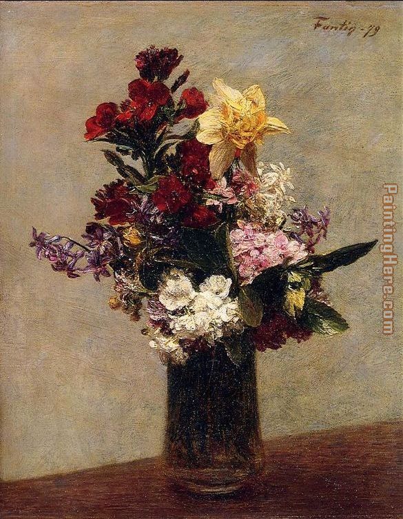 Spring Flowers I painting - Henri Fantin-Latour Spring Flowers I art painting
